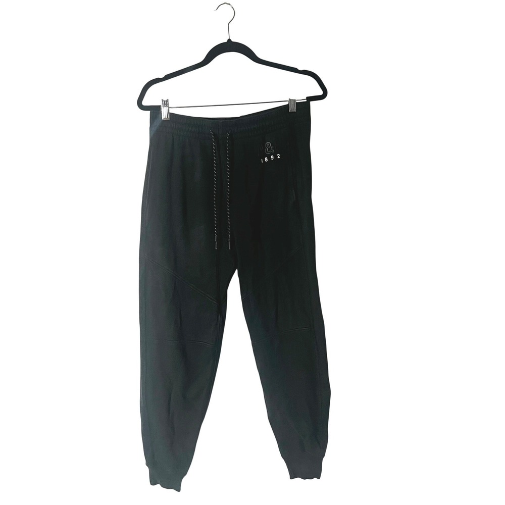 Abercrombie & Fitch Sweatpants Mens XS Black Fleece Jogger Pants Logo Vintage